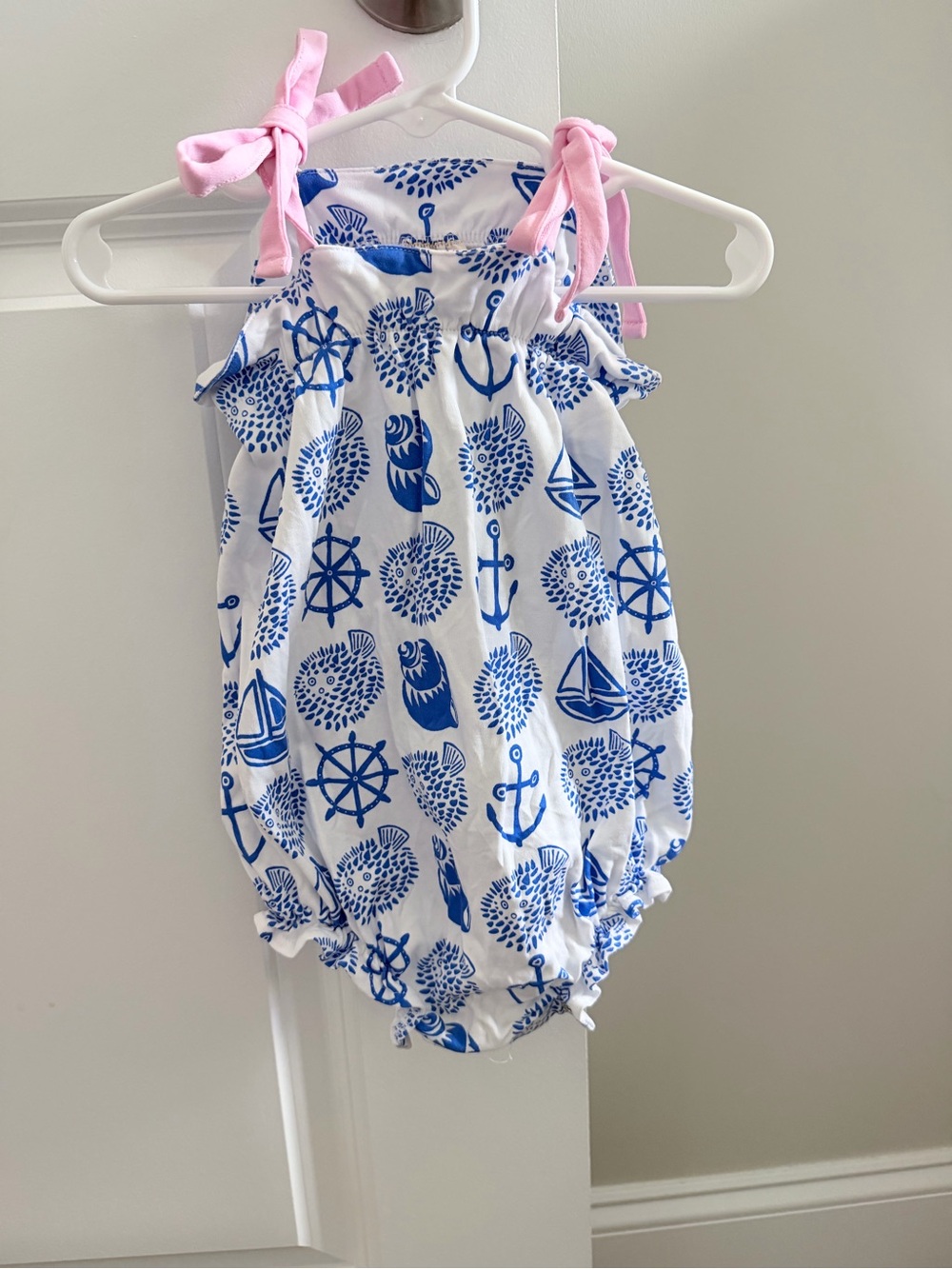 The Beaufort Bonnet Company Blue & Pink Nautical Print Bubble
